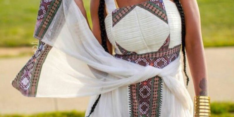 RED HABESHA TRADITIONAL CLOTHES